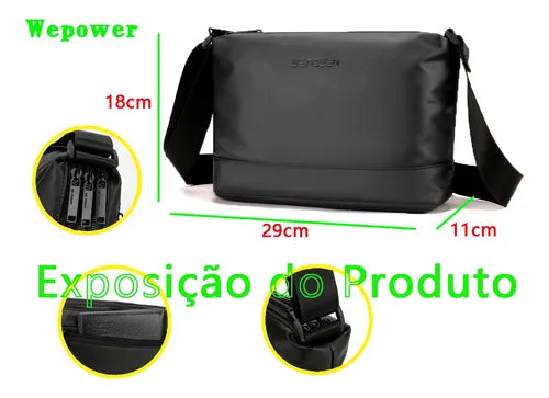 Bolsa Ombro Mensageiro Transversal Casual Masculina