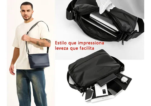 Bolsa Ombro Mensageiro Transversal Casual Masculina